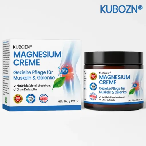KUBOZN® Magnesium Creme – Spürbare Pflege & Entlastung für Muskeln & Gelenke