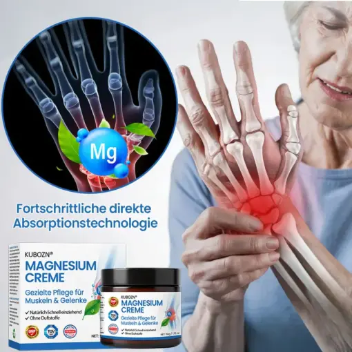 KUBOZN® Magnesium Creme – Spürbare Pflege & Entlastung für Muskeln & Gelenke