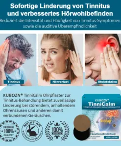 KUBOZN® TinniCalm – Pflaster zur Linderung von Tinnitus