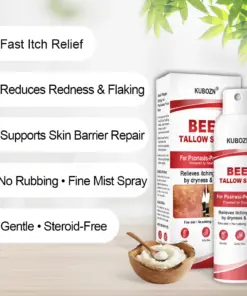KUBOZN® Beef Tallow Spray for Itchy, Flaky Psoriasis Skin