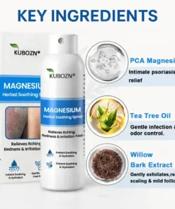 KUBOZN® Magnesium Herbal Psoriasis Eczema Spray (FDA Certified 3-Minute Relief)