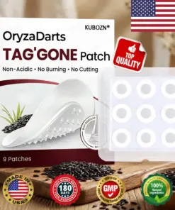 KUBOZN® OryzaDarts TAGGONE Patch Pain-Free Root-Level Removal Powered by Black Rice MicroDarts.