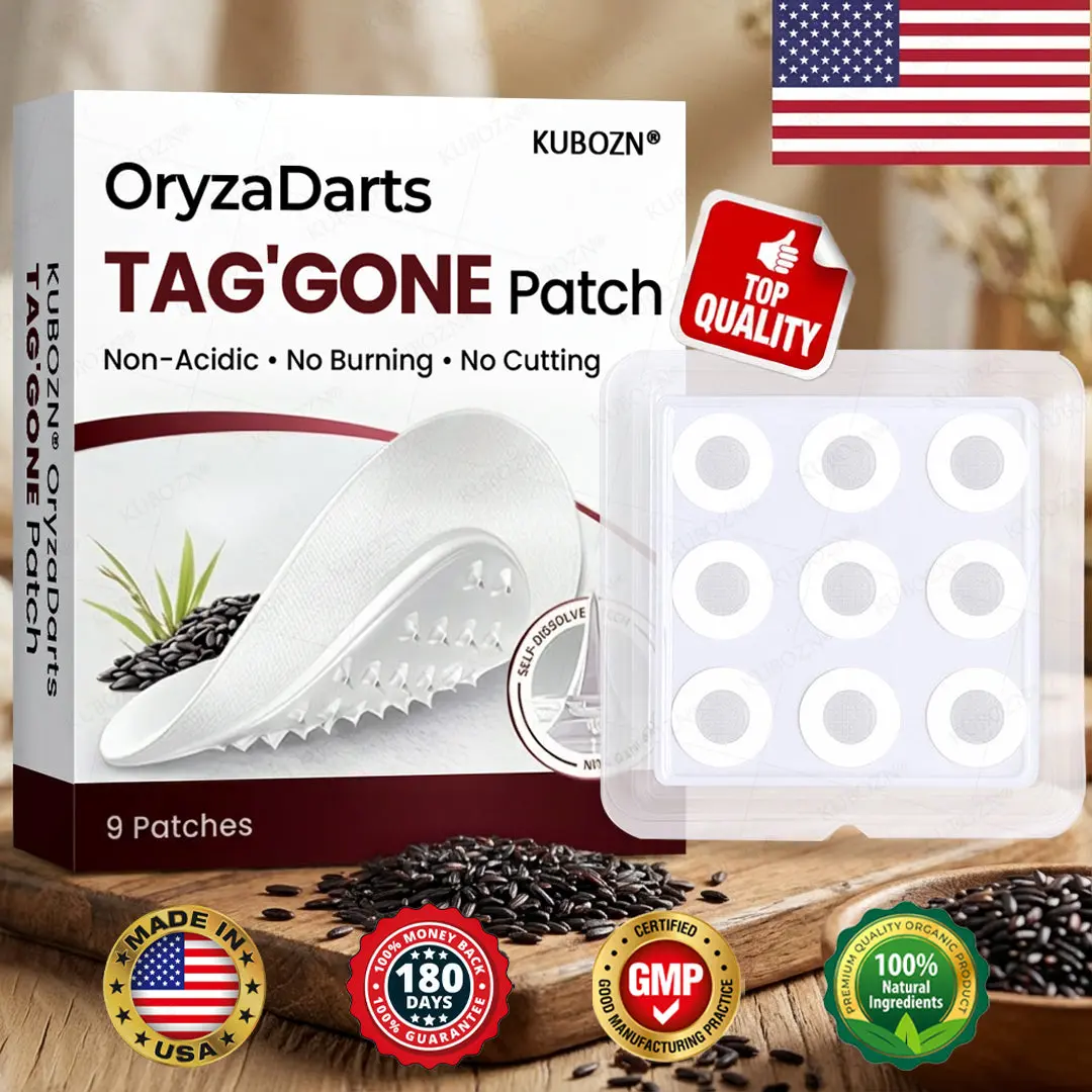 KUBOZN® OryzaDarts TAGGONE Patch Pain-Free Root-Level Removal Powered by Black Rice MicroDarts.