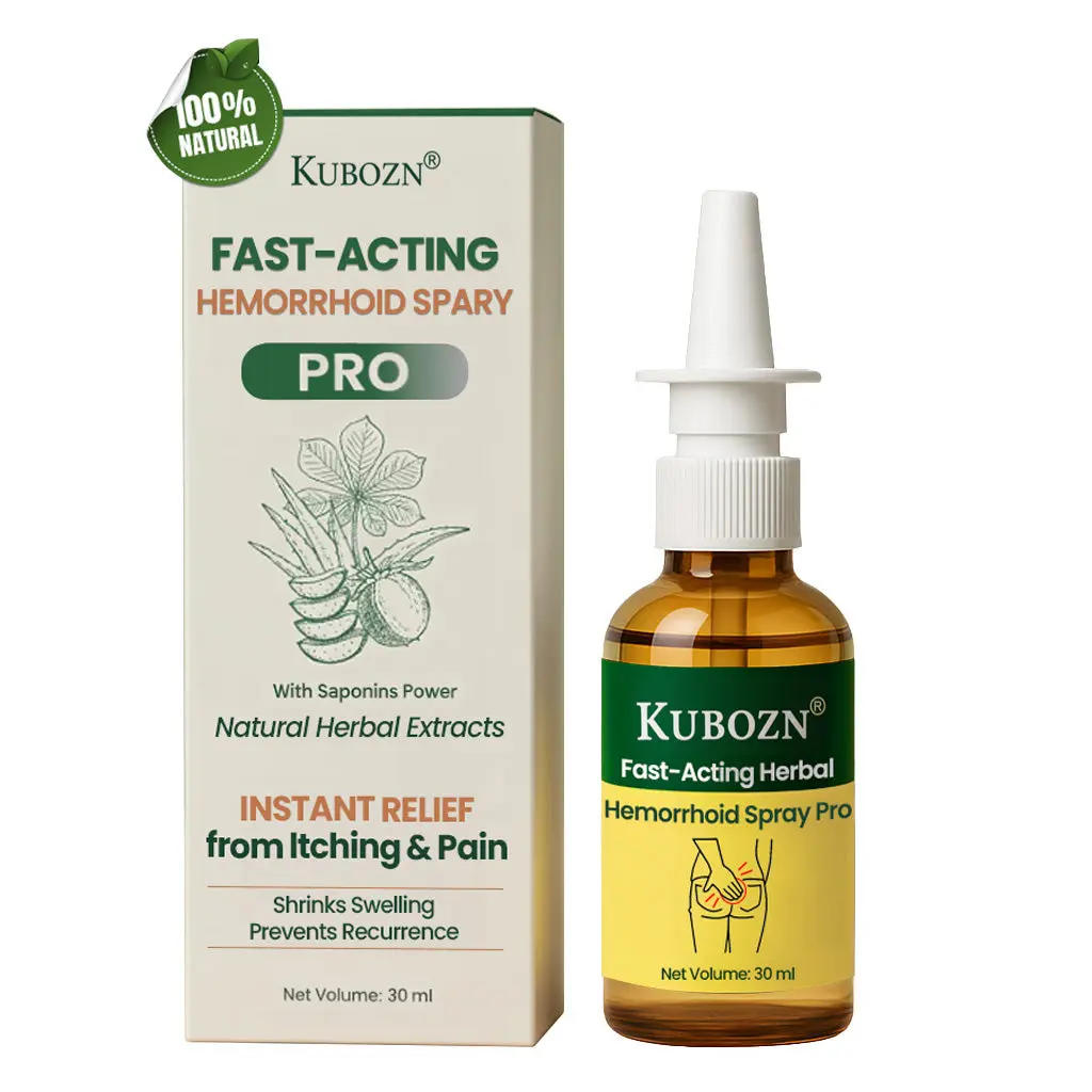 KUBOZN® Fast-Acting Herbal Hemorrhoid Spray Pro(Stops Bleeding Instantly Targets Internal/External Piles)