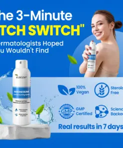 KUBOZN® Magnesium Herbal Spray Fast Relief for Psoriasis Eczema No-Rub, Steroid-Free