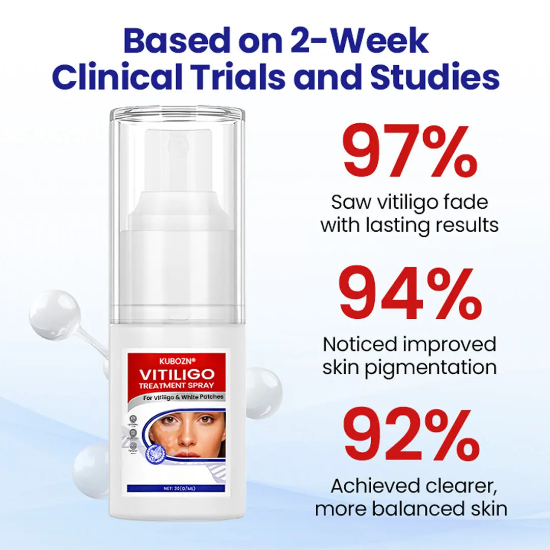 KUBOZN® Vitiligo Treatment Spray Visible Results in Weeks, 100 Natural Steroid-Free