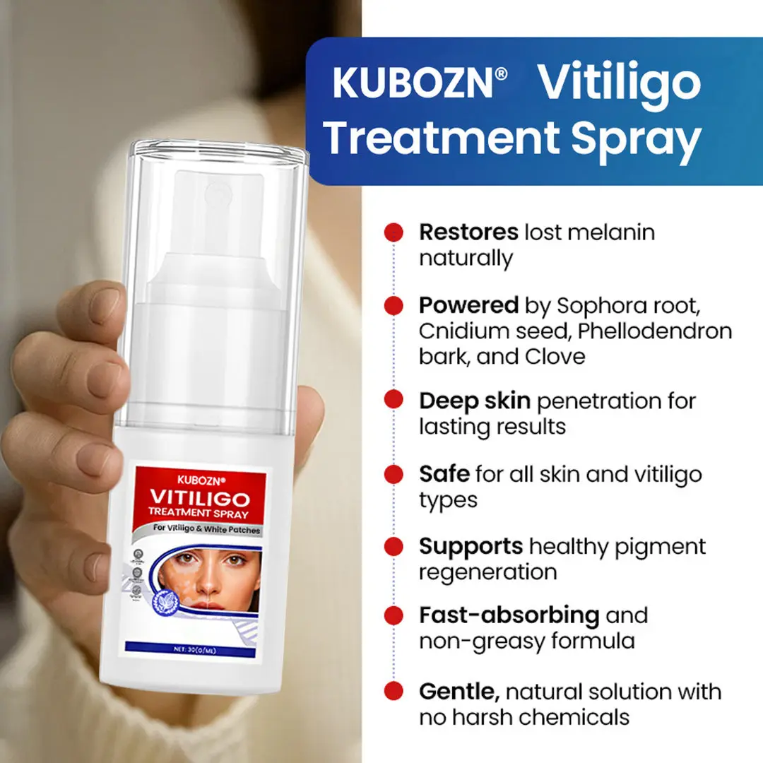 KUBOZN® Vitiligo Treatment Spray Visible Results in Weeks, 100 Natural Steroid-Free