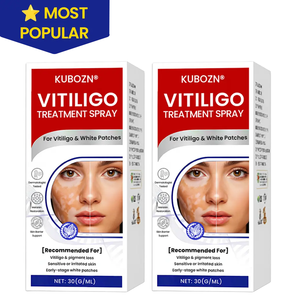 KUBOZN® Vitiligo Treatment Spray Visible Results in Weeks, 100 Natural Steroid-Free