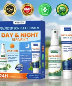KUBOZN® Eczema Day & Night Repair System - 100% Steroid-Free Relief Duo for Intense Itch, Redness & Broken Skin