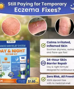 KUBOZN® Eczema Day & Night Repair System - 100% Steroid-Free Relief Duo for Intense Itch, Redness & Broken Skin