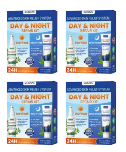 KUBOZN® Eczema Day & Night Repair System - 100% Steroid-Free Relief Duo for Intense Itch, Redness & Broken Skin