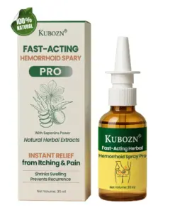 KUBOZN® Fast-Acting Herbal Hemorrhoid Spray Pro Stops Bleeding Instantly Targets Internal/External Piles