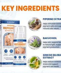 KUBOZN® Piperine Repigment Activator Spray to Reactivate Dormant Pigment Cells & Restore Natural Skin Color