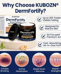 KUBOZN® DermFortify - Advanced Bruise Fading & Skin Thickening Cream for Thin, Fragile Skin
